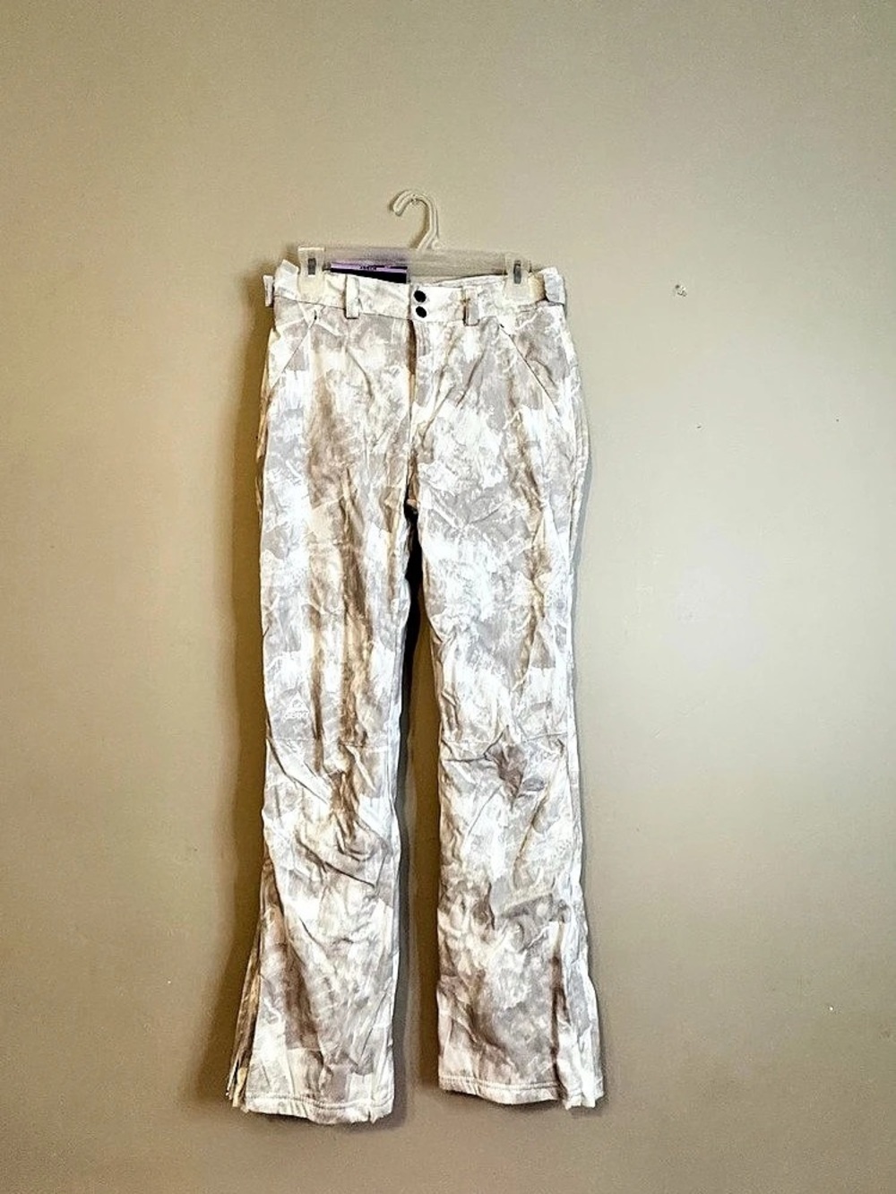Gerry Women’s XS Snow Ski Pants White Gray Fleece Lined Winter NWT pants
